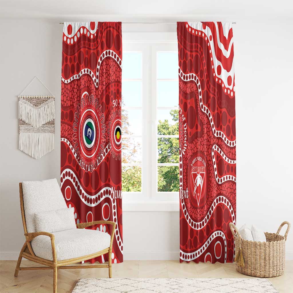 Sydney Swans NAIDOC Week 2026 Personalised Window Curtain 50 Years of Deadly Aboriginal Art