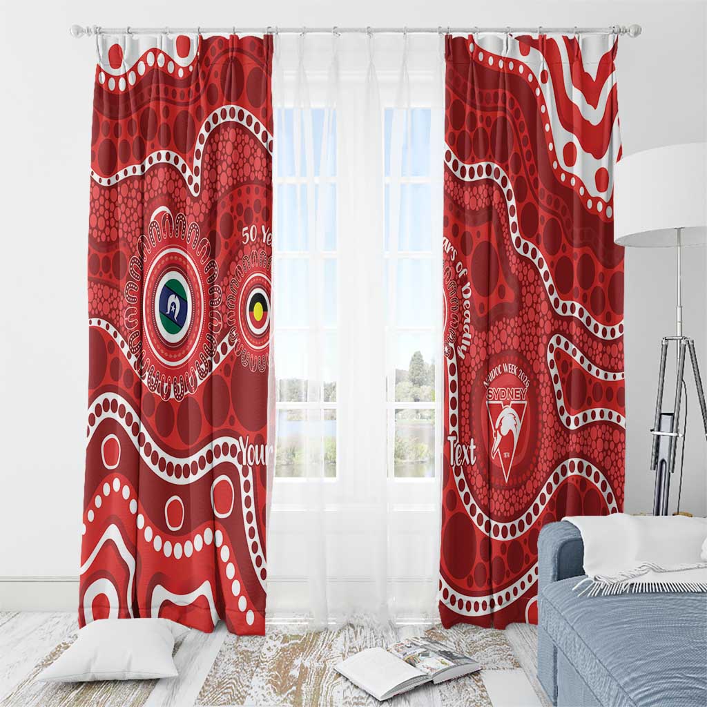 Sydney Swans NAIDOC Week 2026 Personalised Window Curtain 50 Years of Deadly Aboriginal Art