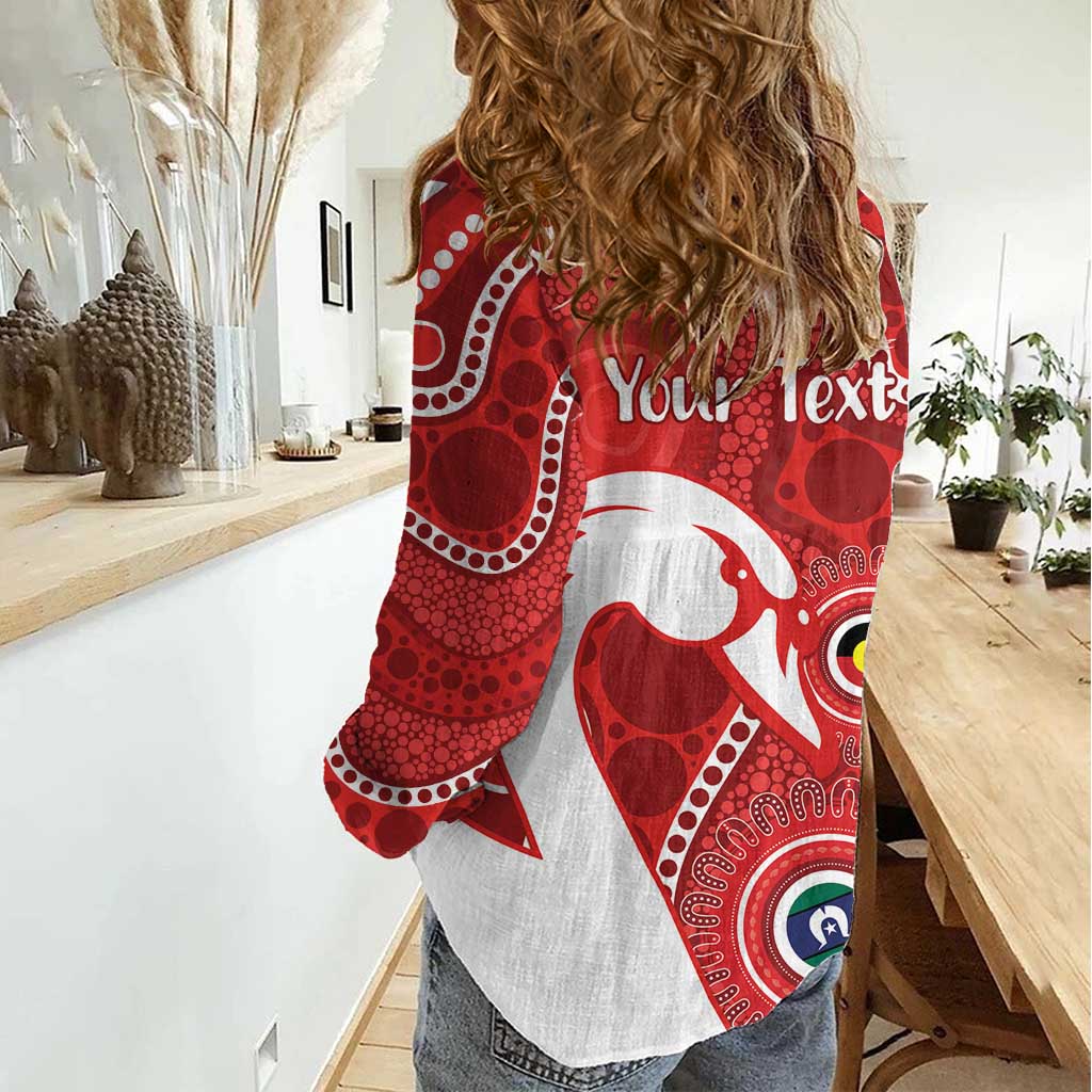 Sydney Swans NAIDOC Week 2026 Personalised Women Casual Shirt 50 Years of Deadly Aboriginal Art