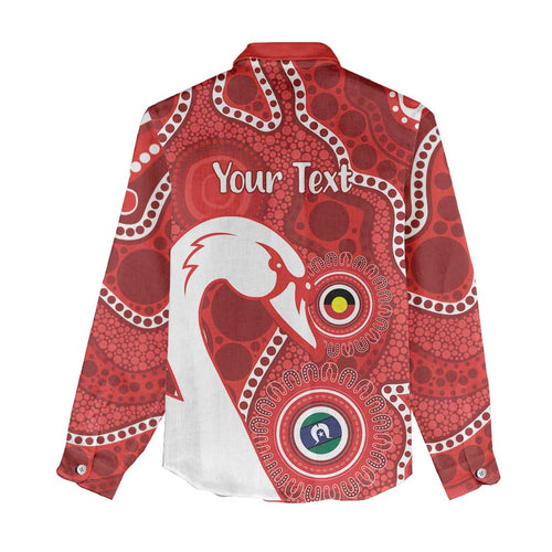 Sydney Swans NAIDOC Week 2026 Personalised Women Casual Shirt 50 Years of Deadly Aboriginal Art