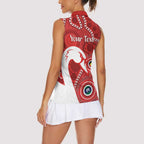Sydney Swans NAIDOC Week 2026 Personalised Women Sleeveless Polo Shirt 50 Years of Deadly Aboriginal Art