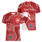Sydney Swans NAIDOC Week 2026 Personalised Women V-Neck T-Shirt 50 Years of Deadly Aboriginal Art