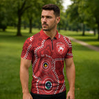 Sydney Swans NAIDOC Week 2026 Personalised Zipper Polo Shirt 50 Years of Deadly Aboriginal Art