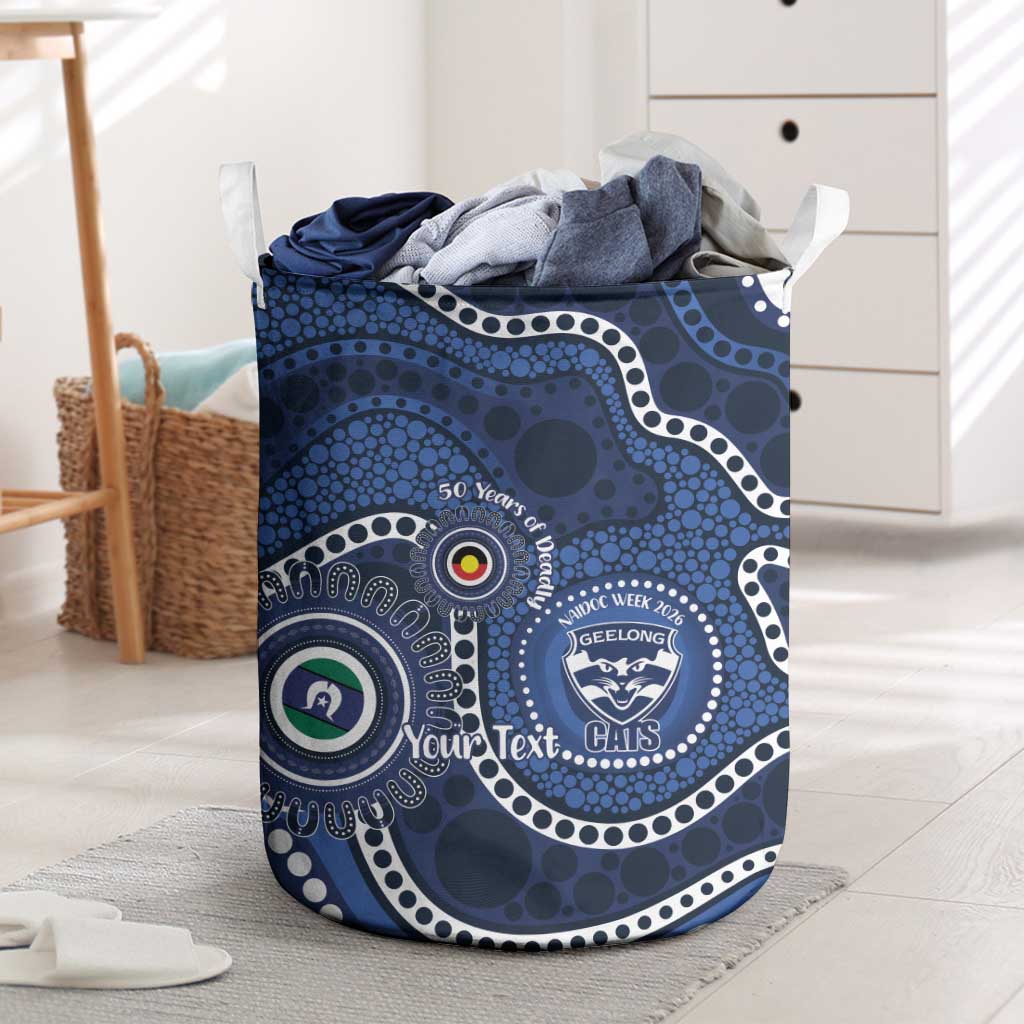 Geelong Cats NAIDOC Week 2026 Personalised Laundry Basket 50 Years of Deadly Aboriginal Art