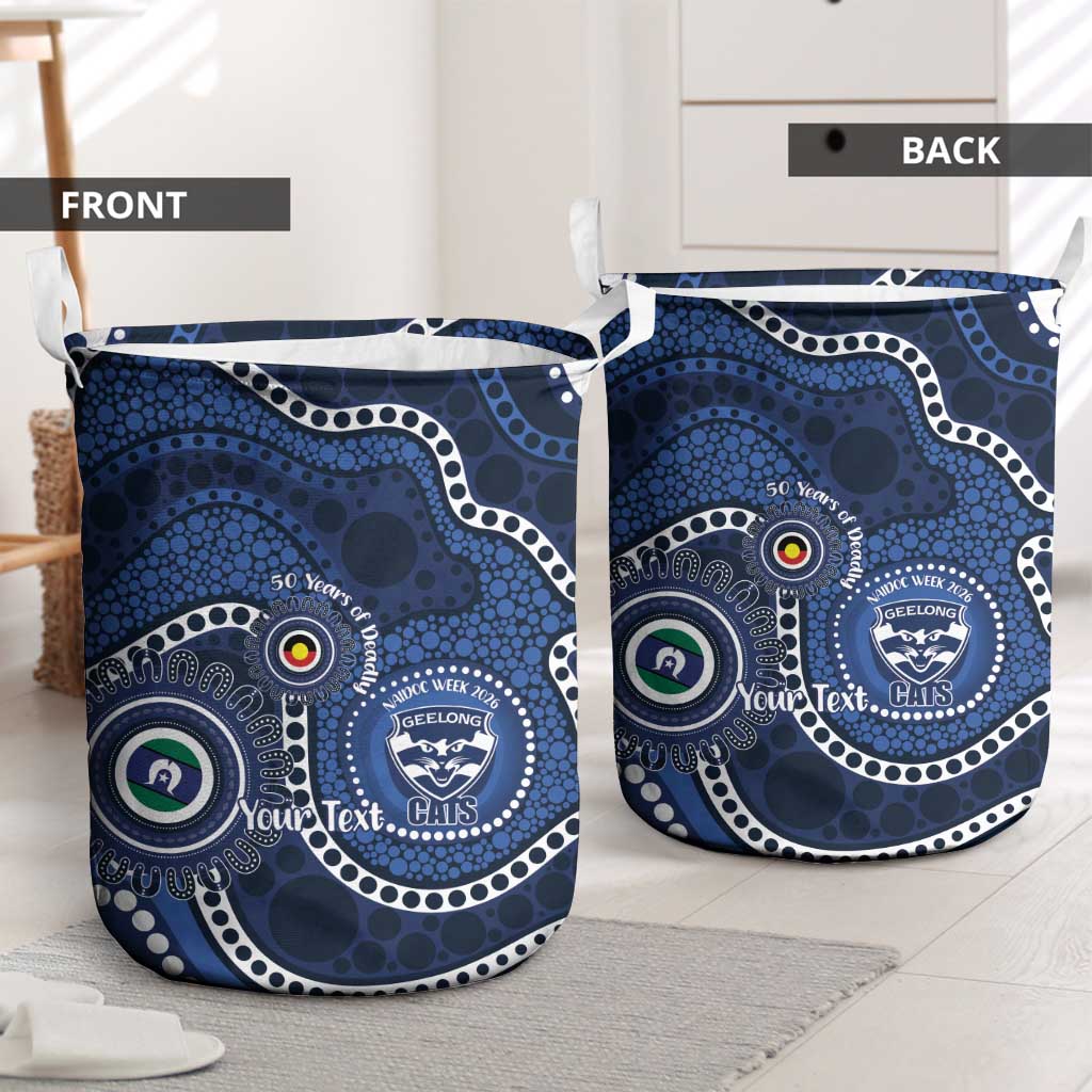 Geelong Cats NAIDOC Week 2026 Personalised Laundry Basket 50 Years of Deadly Aboriginal Art