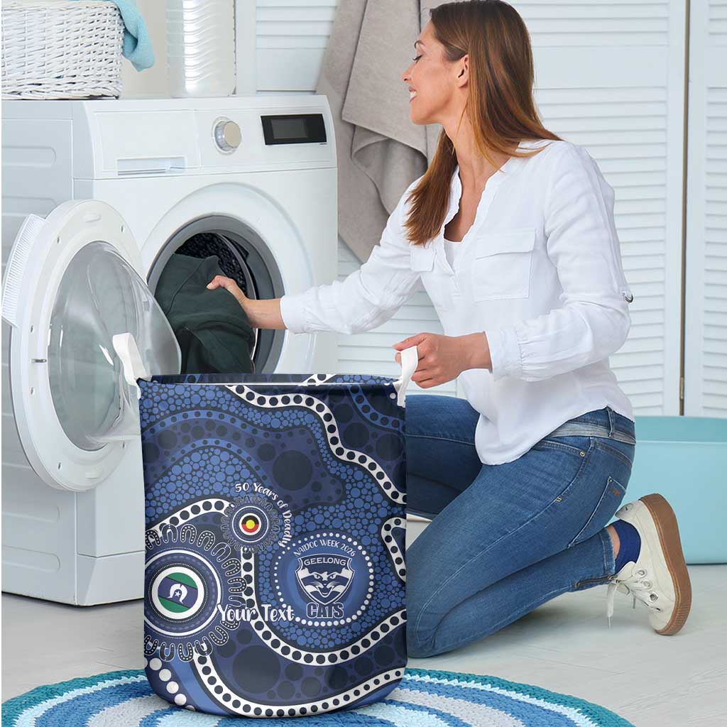 Geelong Cats NAIDOC Week 2026 Personalised Laundry Basket 50 Years of Deadly Aboriginal Art