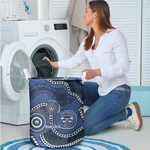 Geelong Cats NAIDOC Week 2026 Personalised Laundry Basket 50 Years of Deadly Aboriginal Art