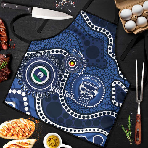 Geelong Cats NAIDOC Week 2026 Personalised Apron 50 Years of Deadly Aboriginal Art