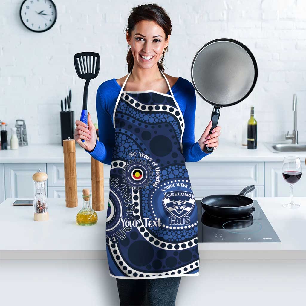 Geelong Cats NAIDOC Week 2026 Personalised Apron 50 Years of Deadly Aboriginal Art