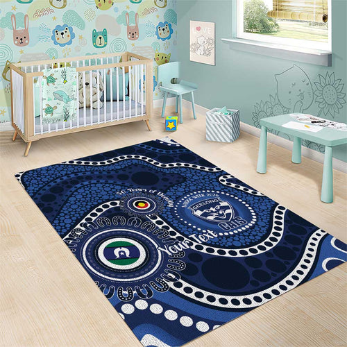 Geelong Cats NAIDOC Week 2026 Personalised Area Rug 50 Years of Deadly Aboriginal Art