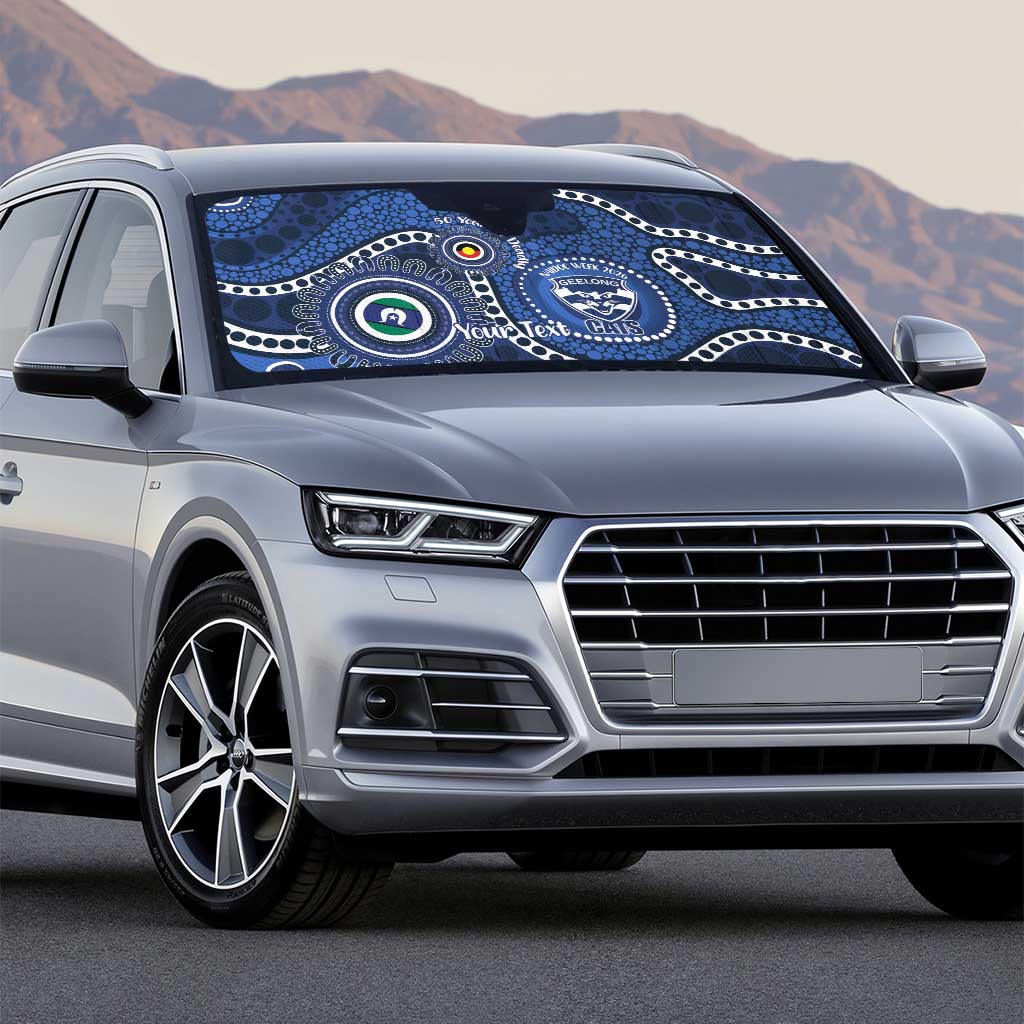 Geelong Cats NAIDOC Week 2026 Personalised Auto Sun Shade 50 Years of Deadly Aboriginal Art