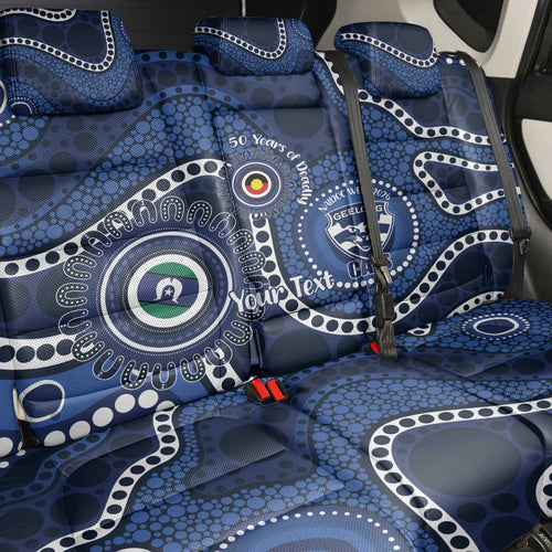 Geelong Cats NAIDOC Week 2026 Personalised Back Car Seat Cover 50 Years of Deadly Aboriginal Art