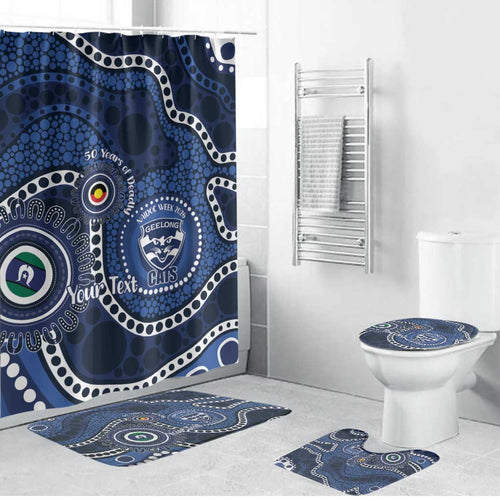 Geelong Cats NAIDOC Week 2026 Personalised Bathroom Set 50 Years of Deadly Aboriginal Art