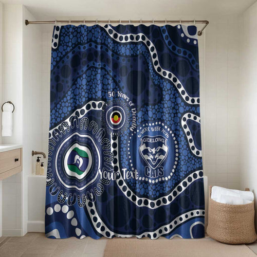 Geelong Cats NAIDOC Week 2026 Personalised Bathroom Set 50 Years of Deadly Aboriginal Art
