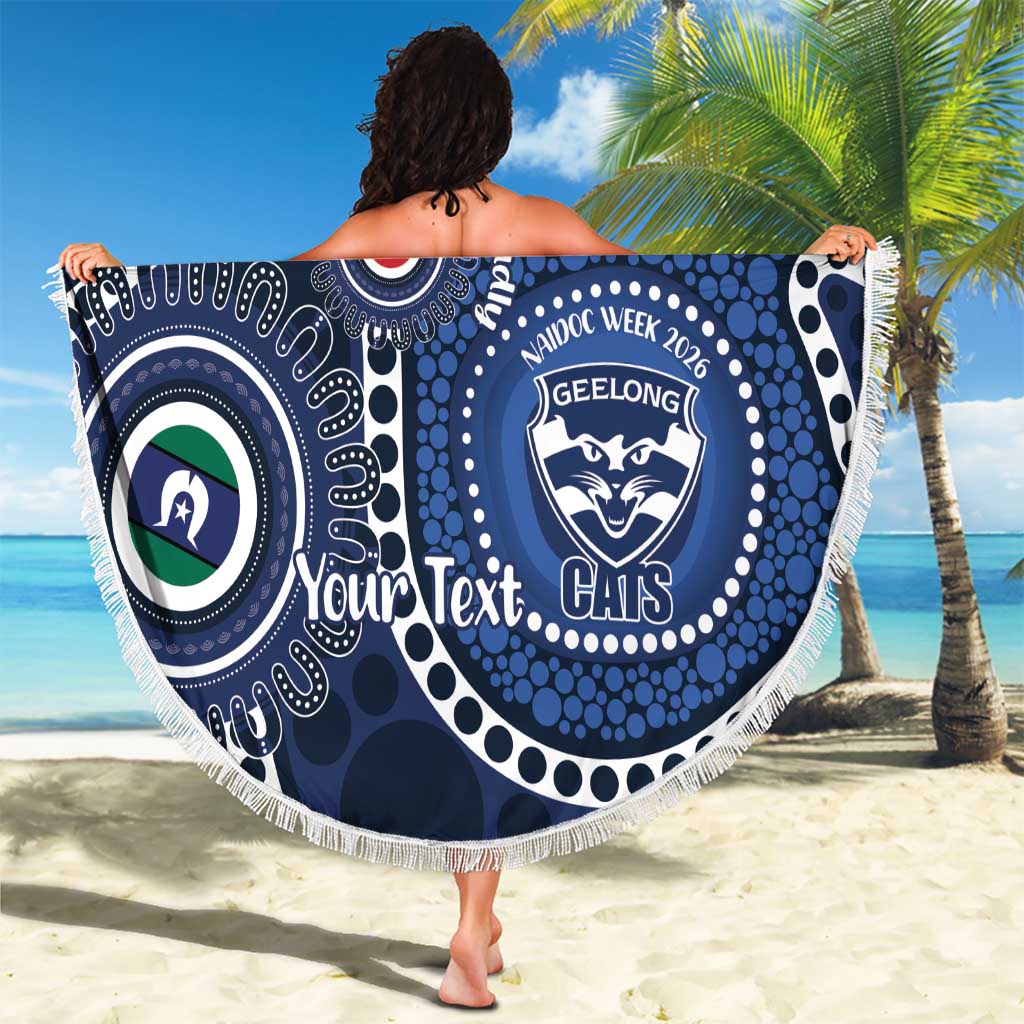 Geelong Cats NAIDOC Week 2026 Personalised Beach Blanket 50 Years of Deadly Aboriginal Art