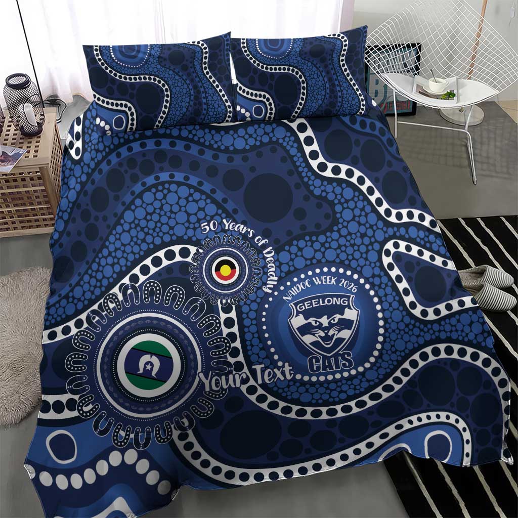 Geelong Cats NAIDOC Week 2026 Personalised Bedding Set 50 Years of Deadly Aboriginal Art