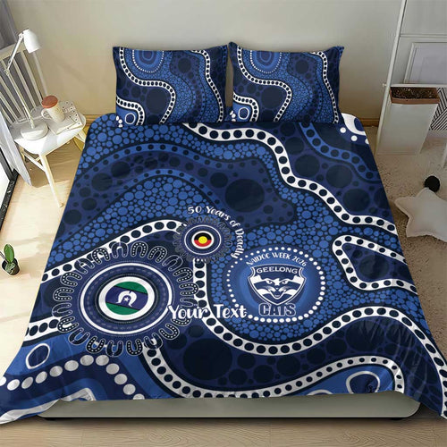 Geelong Cats NAIDOC Week 2026 Personalised Bedding Set 50 Years of Deadly Aboriginal Art