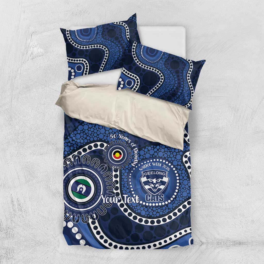 Geelong Cats NAIDOC Week 2026 Personalised Bedding Set 50 Years of Deadly Aboriginal Art