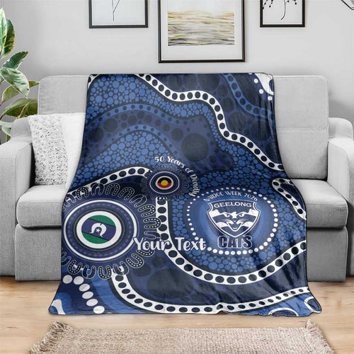 Geelong Cats NAIDOC Week 2026 Personalised Blanket 50 Years of Deadly Aboriginal Art