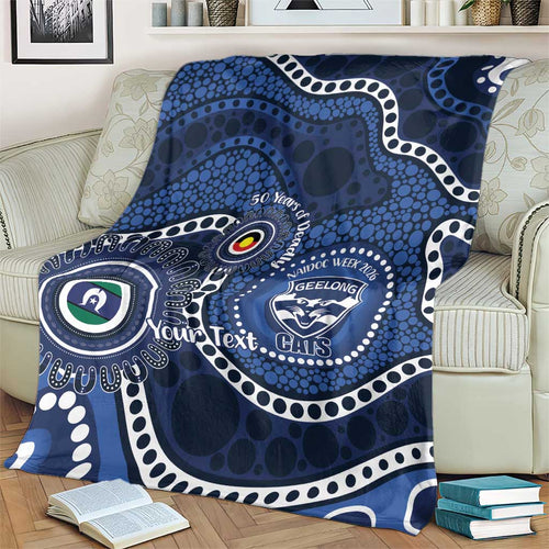 Geelong Cats NAIDOC Week 2026 Personalised Blanket 50 Years of Deadly Aboriginal Art