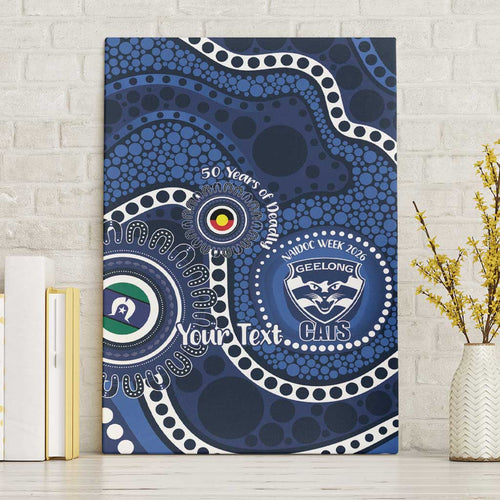 Geelong Cats NAIDOC Week 2026 Personalised Canvas Wall Art 50 Years of Deadly Aboriginal Art