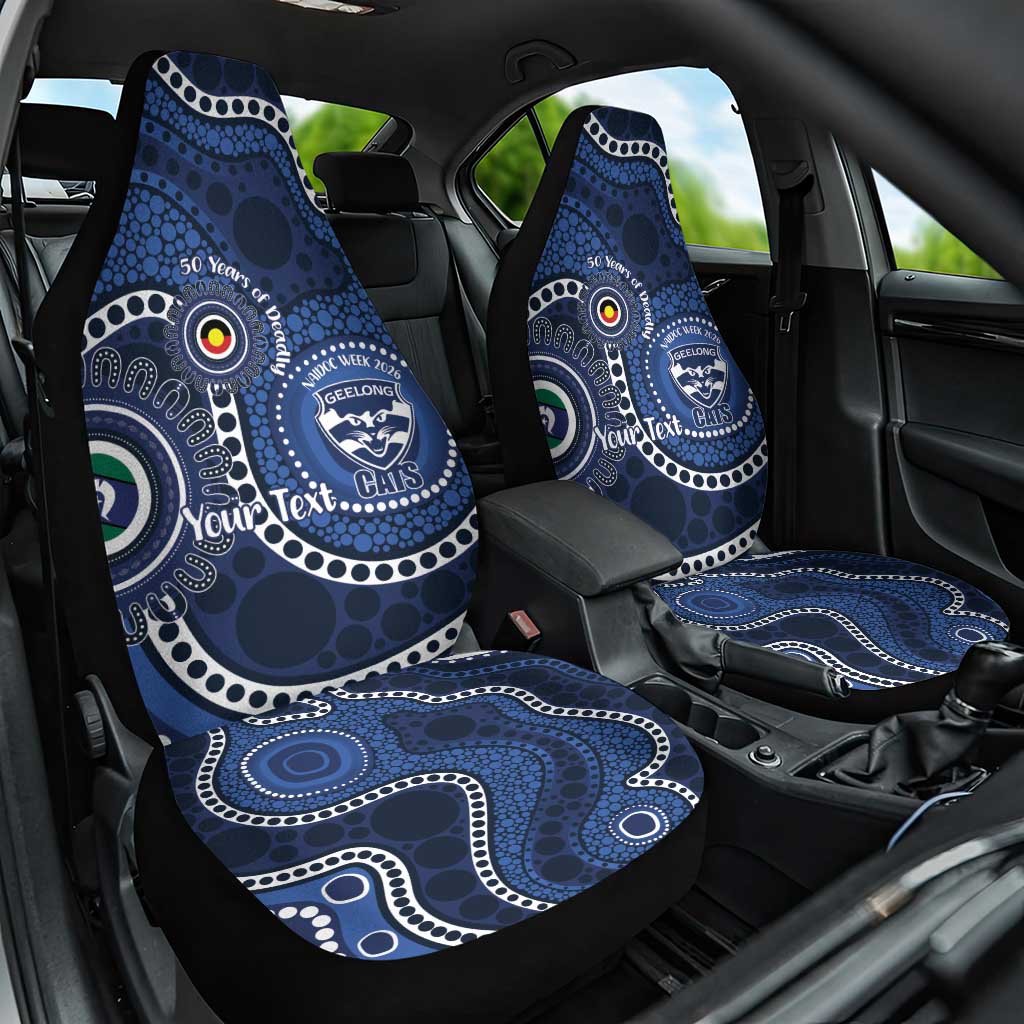 Geelong Cats NAIDOC Week 2026 Personalised Car Seat Cover 50 Years of Deadly Aboriginal Art