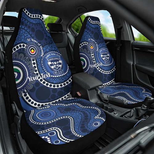 Geelong Cats NAIDOC Week 2026 Personalised Car Seat Cover 50 Years of Deadly Aboriginal Art