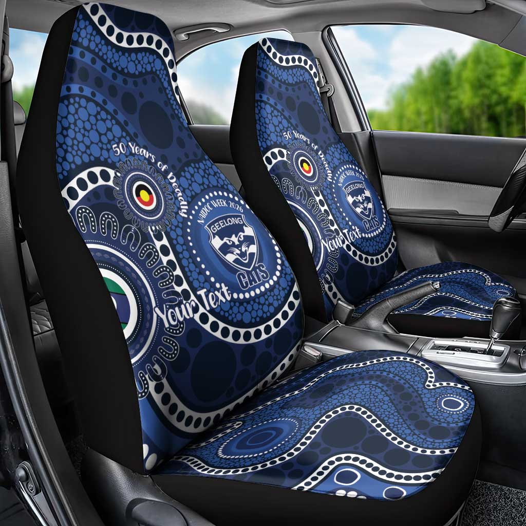 Geelong Cats NAIDOC Week 2026 Personalised Car Seat Cover 50 Years of Deadly Aboriginal Art