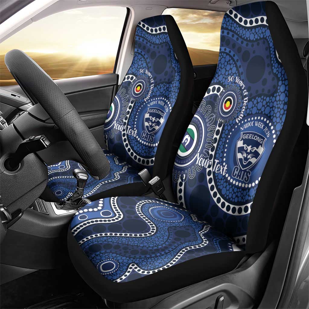 Geelong Cats NAIDOC Week 2026 Personalised Car Seat Cover 50 Years of Deadly Aboriginal Art