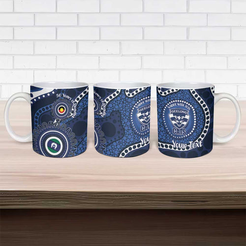 Geelong Cats NAIDOC Week 2026 Personalised Ceramic Mug 50 Years of Deadly Aboriginal Art
