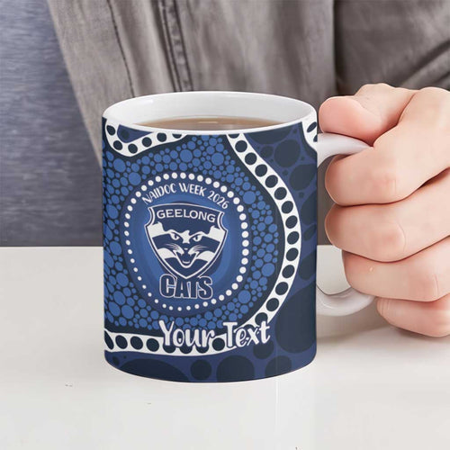 Geelong Cats NAIDOC Week 2026 Personalised Ceramic Mug 50 Years of Deadly Aboriginal Art