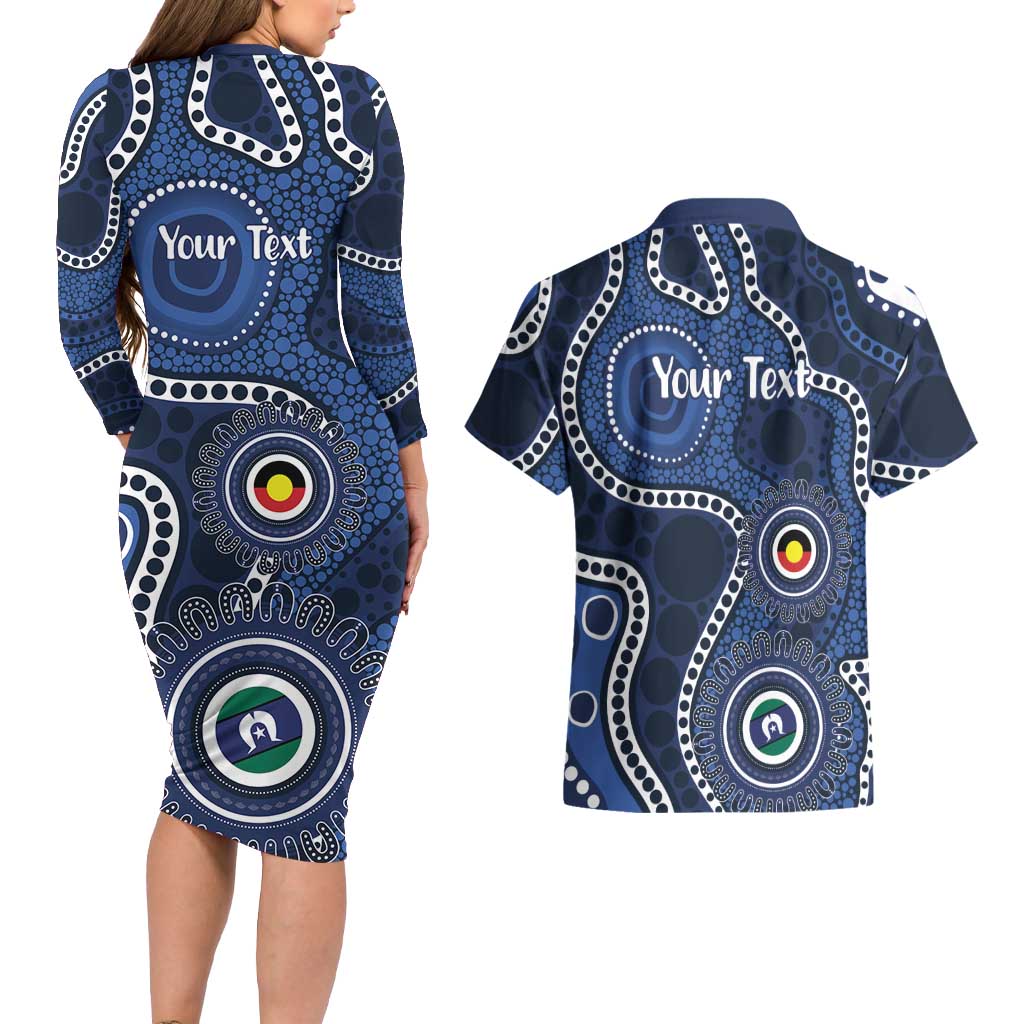 Geelong Cats NAIDOC Week 2026 Personalised Couples Matching Long Sleeve Bodycon Dress and Hawaiian Shirt 50 Years of Deadly Aboriginal Art