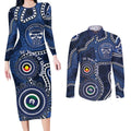 Geelong Cats NAIDOC Week 2026 Personalised Couples Matching Long Sleeve Bodycon Dress and Long Sleeve Button Shirt 50 Years of Deadly Aboriginal Art