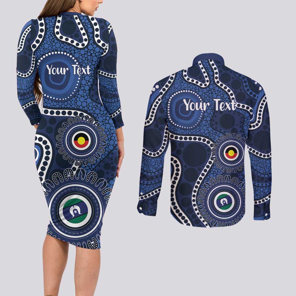 Geelong Cats NAIDOC Week 2026 Personalised Couples Matching Long Sleeve Bodycon Dress and Long Sleeve Button Shirt 50 Years of Deadly Aboriginal Art