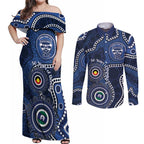 Geelong Cats NAIDOC Week 2026 Personalised Couples Matching Off Shoulder Maxi Dress and Long Sleeve Button Shirt 50 Years of Deadly Aboriginal Art