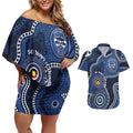 Geelong Cats NAIDOC Week 2026 Personalised Couples Matching Off Shoulder Short Dress and Hawaiian Shirt 50 Years of Deadly Aboriginal Art