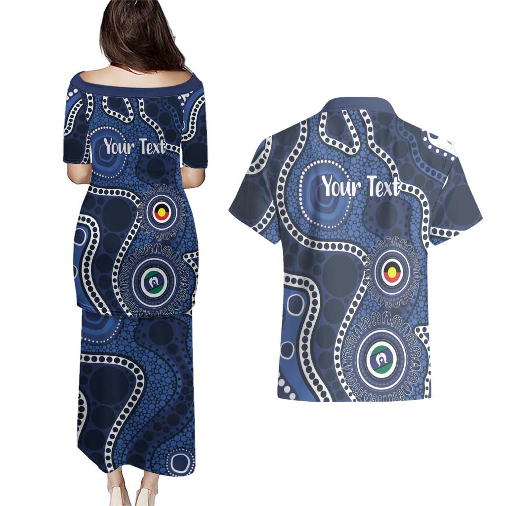 Geelong Cats NAIDOC Week 2026 Personalised Couples Matching Puletasi and Hawaiian Shirt 50 Years of Deadly Aboriginal Art