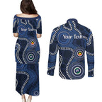Geelong Cats NAIDOC Week 2026 Personalised Couples Matching Puletasi and Long Sleeve Button Shirt 50 Years of Deadly Aboriginal Art