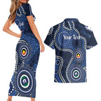 Geelong Cats NAIDOC Week 2026 Personalised Couples Matching Short Sleeve Bodycon Dress and Hawaiian Shirt 50 Years of Deadly Aboriginal Art