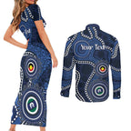 Geelong Cats NAIDOC Week 2026 Personalised Couples Matching Short Sleeve Bodycon Dress and Long Sleeve Button Shirt 50 Years of Deadly Aboriginal Art