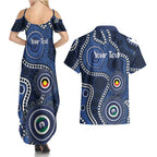 Geelong Cats NAIDOC Week 2026 Personalised Couples Matching Summer Maxi Dress and Hawaiian Shirt 50 Years of Deadly Aboriginal Art