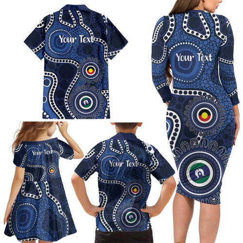 Geelong Cats NAIDOC Week 2026 Personalised Family Matching Long Sleeve Bodycon Dress and Hawaiian Shirt 50 Years of Deadly Aboriginal Art