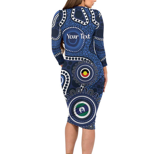 Geelong Cats NAIDOC Week 2026 Personalised Family Matching Long Sleeve Bodycon Dress and Hawaiian Shirt 50 Years of Deadly Aboriginal Art