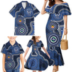 Geelong Cats NAIDOC Week 2026 Personalised Family Matching Mermaid Dress and Hawaiian Shirt 50 Years of Deadly Aboriginal Art