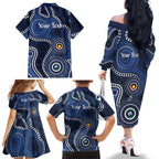 Geelong Cats NAIDOC Week 2026 Personalised Family Matching Off The Shoulder Long Sleeve Dress and Hawaiian Shirt 50 Years of Deadly Aboriginal Art