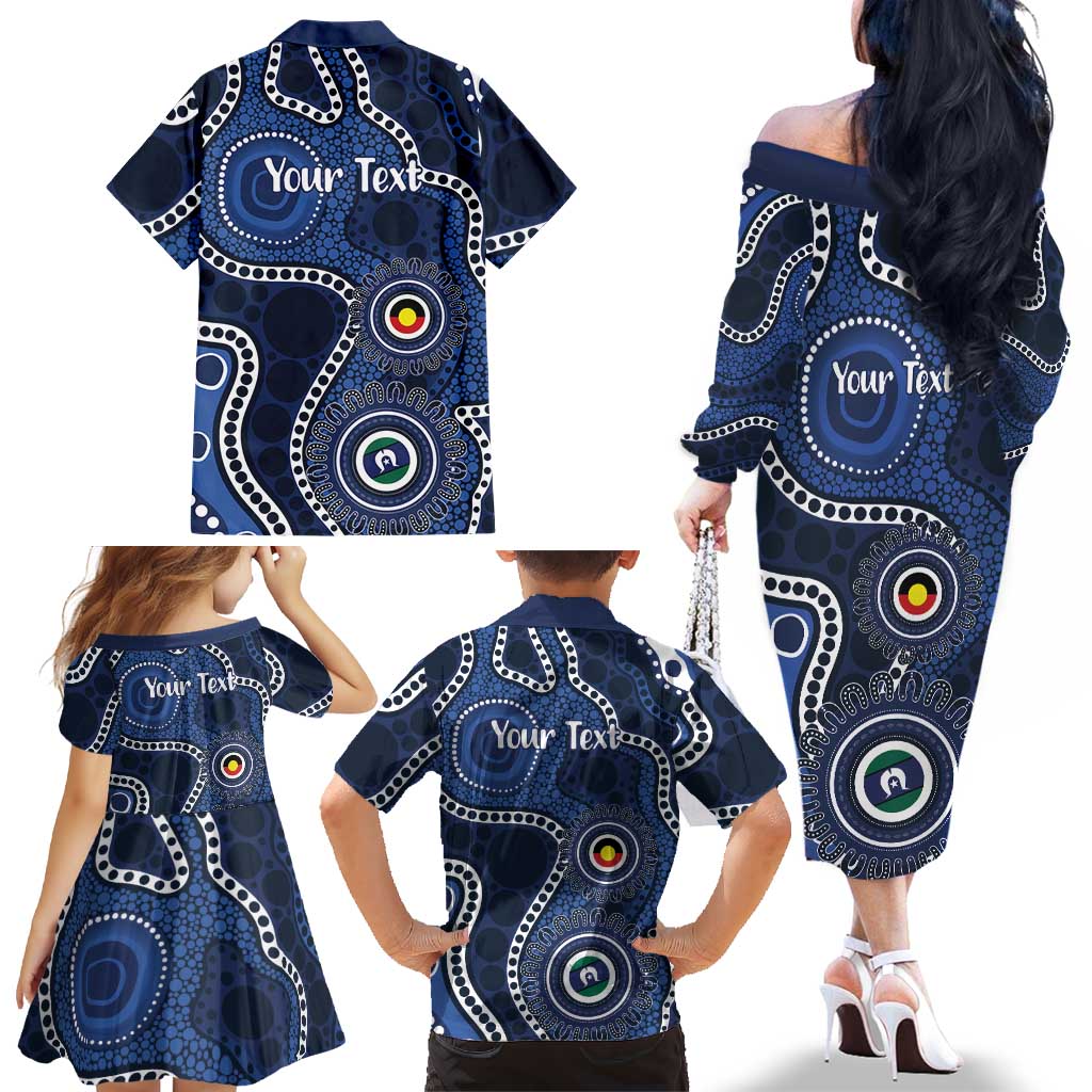 Geelong Cats NAIDOC Week 2026 Personalised Family Matching Off The Shoulder Long Sleeve Dress and Hawaiian Shirt 50 Years of Deadly Aboriginal Art
