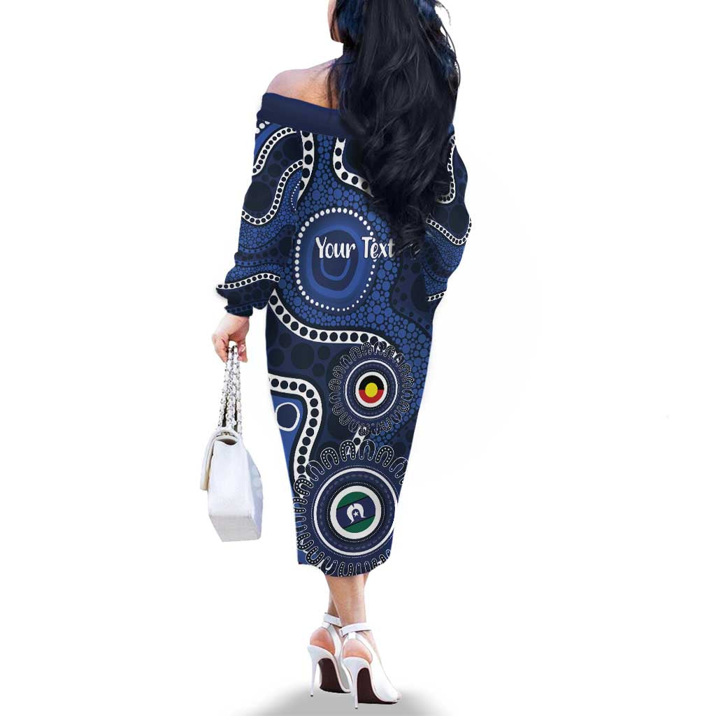 Geelong Cats NAIDOC Week 2026 Personalised Family Matching Off The Shoulder Long Sleeve Dress and Hawaiian Shirt 50 Years of Deadly Aboriginal Art