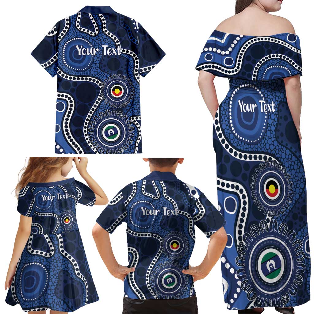 Geelong Cats NAIDOC Week 2026 Personalised Family Matching Off Shoulder Maxi Dress and Hawaiian Shirt 50 Years of Deadly Aboriginal Art