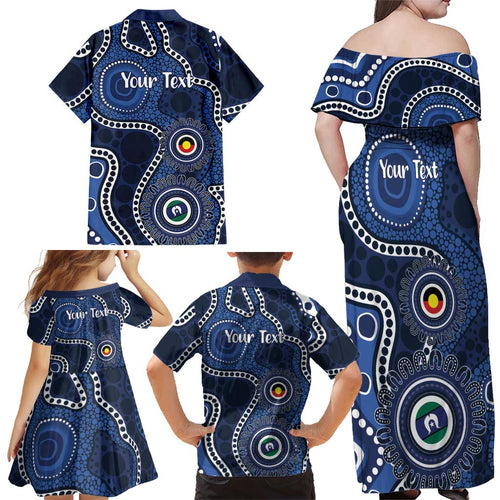Geelong Cats NAIDOC Week 2026 Personalised Family Matching Off Shoulder Maxi Dress and Hawaiian Shirt 50 Years of Deadly Aboriginal Art