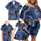 Geelong Cats NAIDOC Week 2026 Personalised Family Matching Off Shoulder Short Dress and Hawaiian Shirt 50 Years of Deadly Aboriginal Art